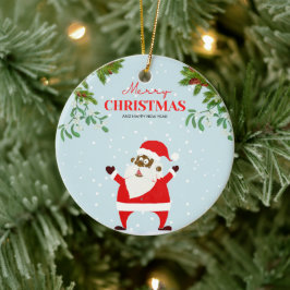 Afrikansk svart-Jultomten-jul Julgransprydnad Keramik