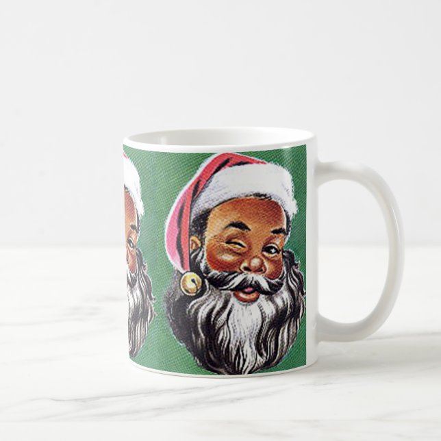 Afrikansk svart-Jultomten-jul Kaffemugg (Höger)