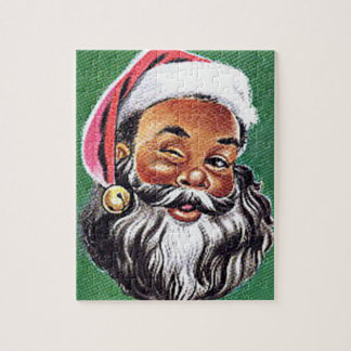 Afrikansk svart-Jultomten-jul Pussel