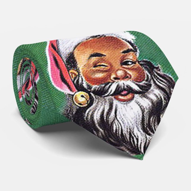 Afrikansk svart-Jultomten-jul Slips (Rullad)