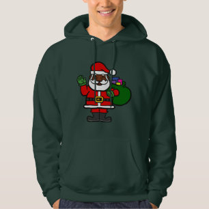 afrikansk svart jultomten julafton hoodie