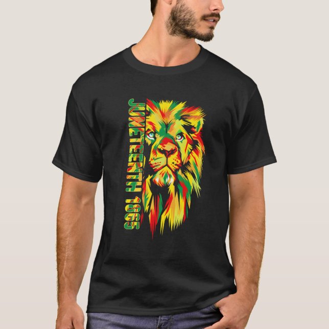 Afrikansk svart Lejon 1865 Kung T Shirt (Framsida)