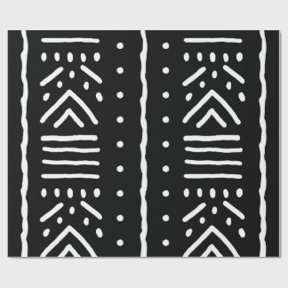 Afrikansk svart lermunklint omslagspapper - presen presentpapper