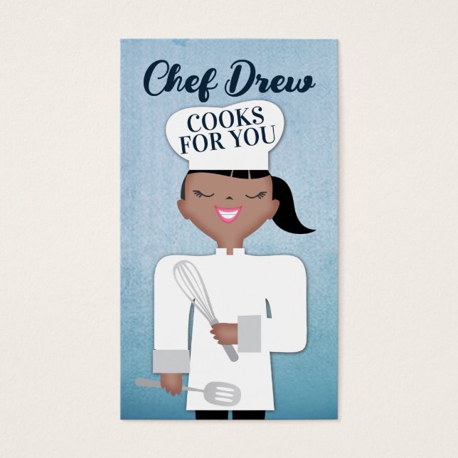 Afrikansk svart matkock visitkort (Framsidan)