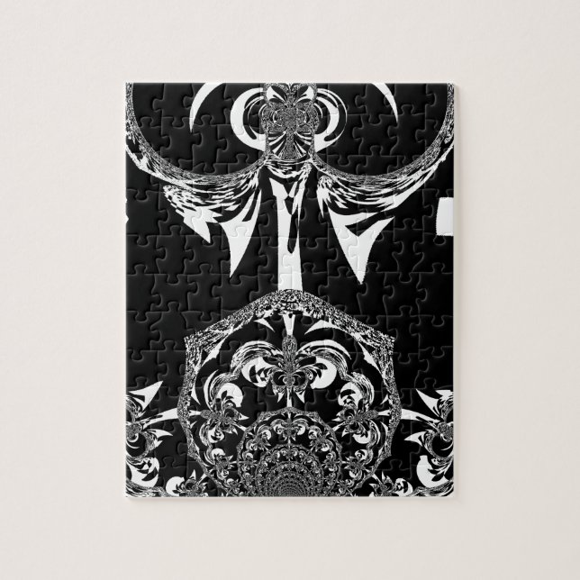 Afrikansk svart och vit konst pussel (Vertikal)