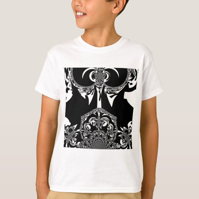 Afrikansk svart och vit konst tee shirt (Framsida)
