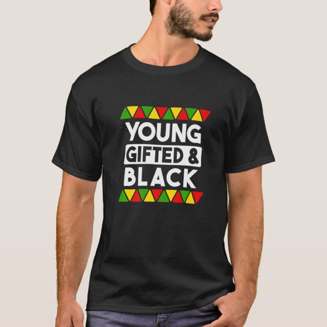 Afrikansk svart pr t shirt (Framsida)