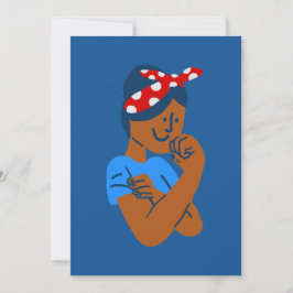 afrikansk svart rosie the riveter rockabilly retro inbjudningar