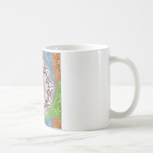 Afrikansk svart teckentabell kaffemugg