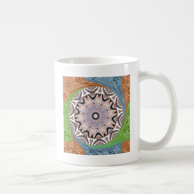Afrikansk svart teckentabell kaffemugg (Höger)