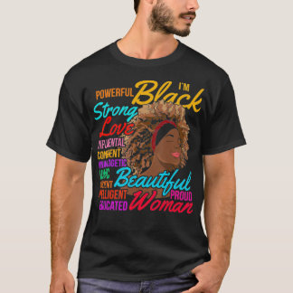 Afrikansk svart Woman Black History Month T Shirt