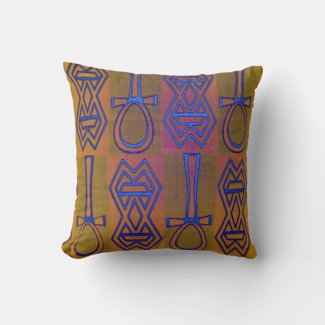 Afrikansk symboldesign kudde (Framsida)