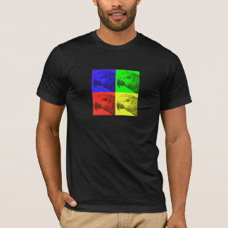Afrikansk T-tröja för mörk för grå färgpopkonst Tee Shirt