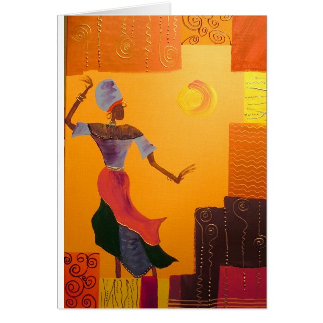 Afrikansk Tapestry Hälsningskort (Framsidan)