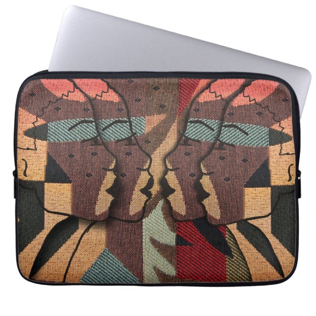 Afrikansk tekonst laptop sleeve (Framsidan)