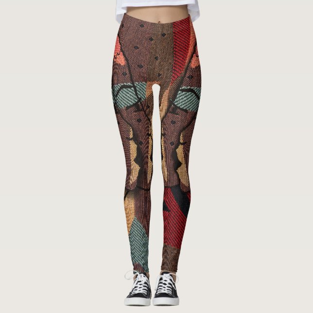 Afrikansk tekonst leggings (Framsida)