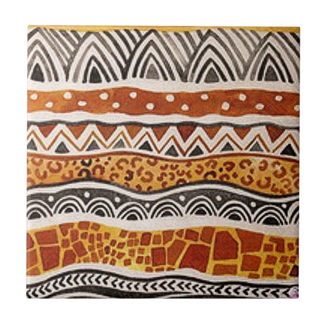AFRIKANSK TEXTIL KAKELPLATTA (Framsidan)