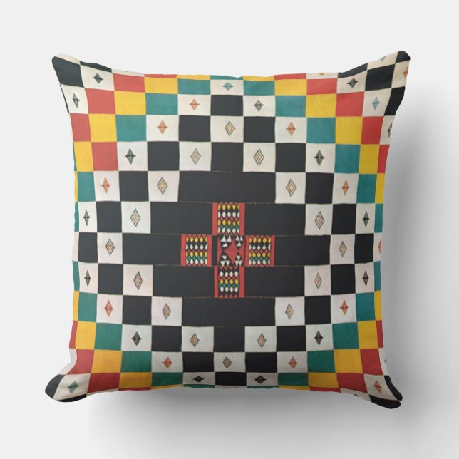Afrikansk textildesign kudde (Framsida)