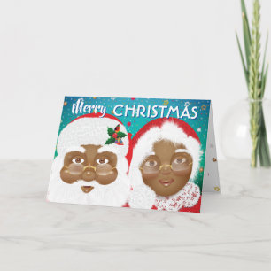 Afrikansk tomt och Claus-jul Kort