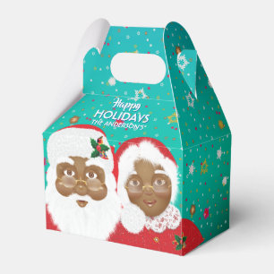 Afrikansk tomt och Claus-jul Presentaskar