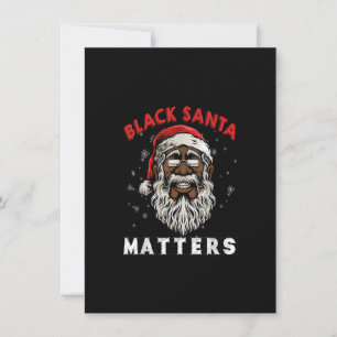 Afrikansk tomten Black Matters jul Paj Inbjudningar
