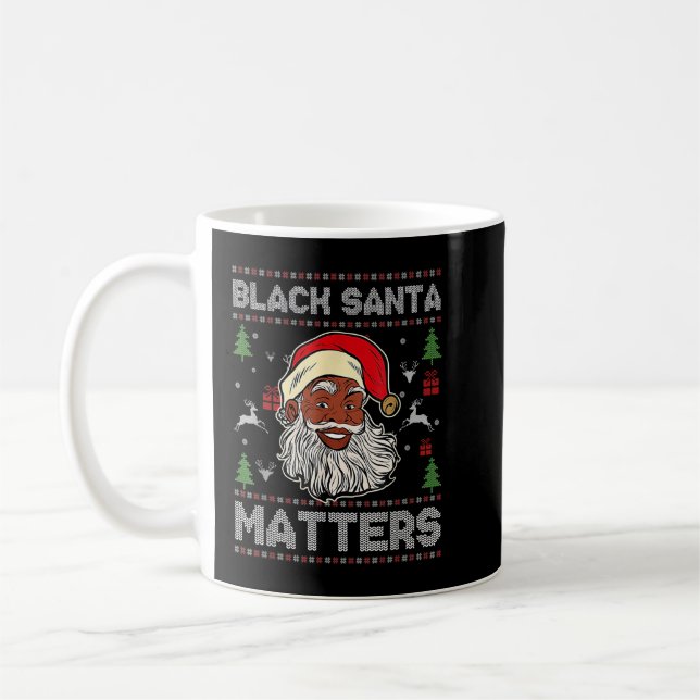 Afrikansk tomten Black Matters jul Paj Kaffemugg (Vänster)