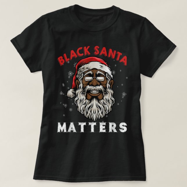Afrikansk tomten Black Matters jul Paj T Shirt (Design framsida)