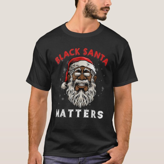 Afrikansk tomten Black Matters jul Paj T Shirt (Framsida)