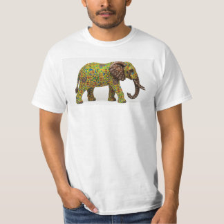 Afrikansk Trädesign i Vitt T Shirt