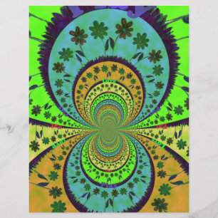 Afrikansk traditionell Blommigt i Färg Kaleidoscop