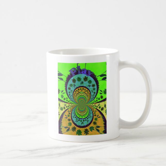 Afrikansk traditionell Blommigt i Färg Kaleidoscop Kaffemugg (Höger)