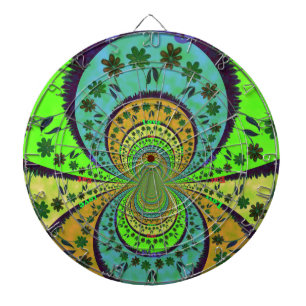 Afrikansk traditionell Blommigt i Färg Kaleidoscop Piltavla