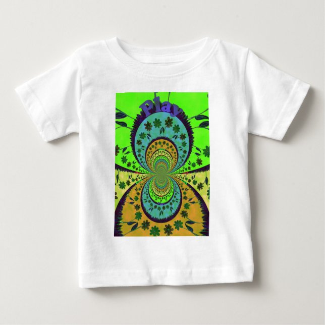 Afrikansk traditionell Blommigt i Färg Kaleidoscop T-shirt (Framsida)
