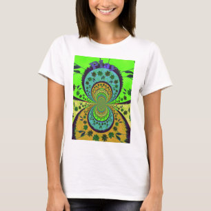 Afrikansk traditionell Blommigt i Färg Kaleidoscop Tee