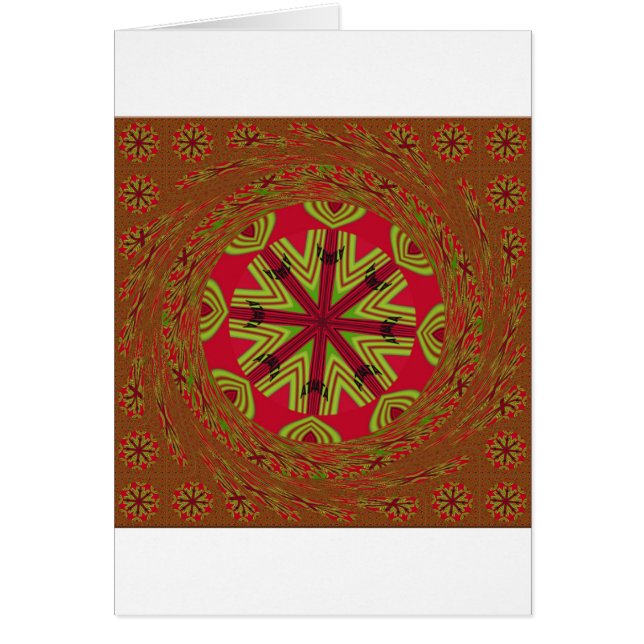 Afrikansk traditionell design hälsningskort (Framsidan)