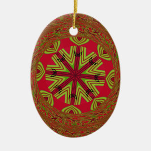 Afrikansk traditionell design julgransprydnad keramik