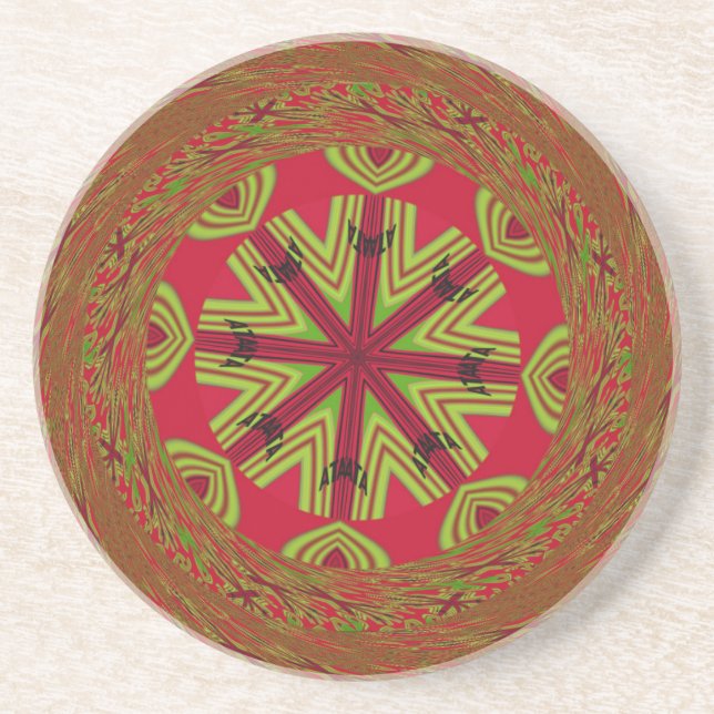 Afrikansk traditionell design underlägg sandsten (Framsidan)