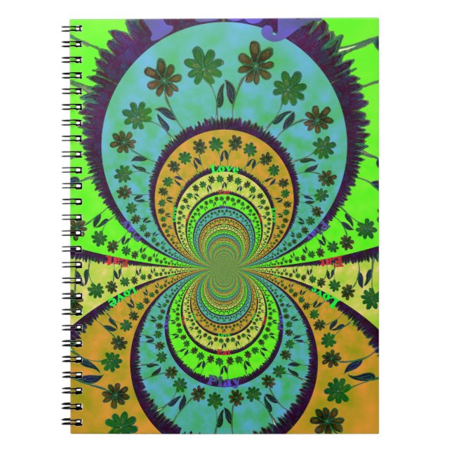 Afrikansk traditionell Hakuna Matata Färg.png Anteckningsbok Med Spiral (Framsidan)