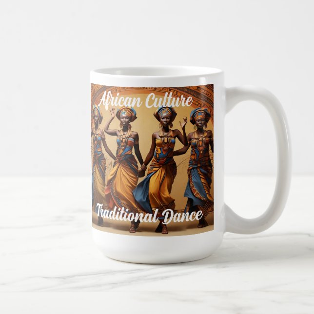 Afrikansk traditionell kultur i svart historia kaffemugg (Höger)