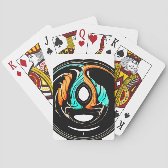 Afrikansk traditionell Mönster-konst Casinokort (Baksidan)