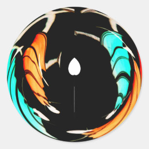 Afrikansk traditionell Mönster-konst Runt Klistermärke