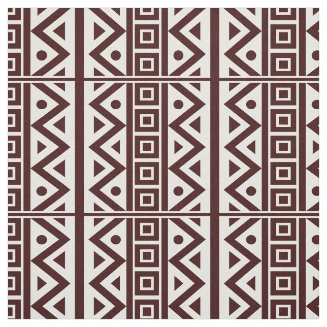 Afrikansk traditionell Stil, sjölös brun Mönster Tyg (Provkarta)