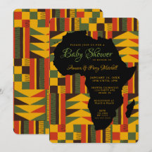 Afrikansk tribal baby shower-inbjudan