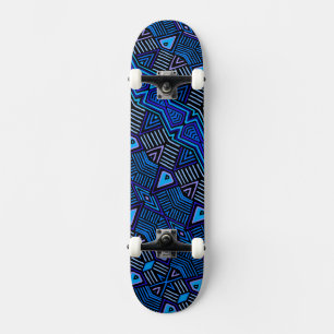 Afrikansk tribal blå skateboard