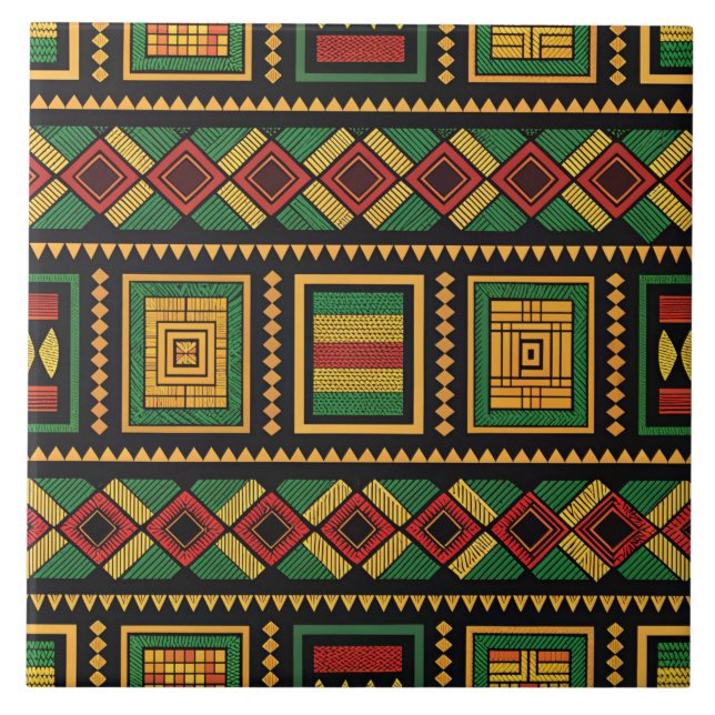 Afrikansk tribal keramisk kakel (Framsidan)