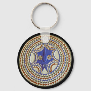 Afrikansk tribal mask nyckelring