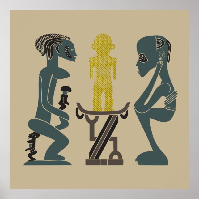 afrikansk tribe krigare ritual poster (Framsidan)