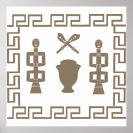 afrikansk tribe krigare ritual poster