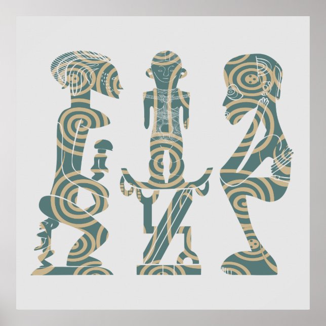 afrikansk tribe krigare ritual poster (Framsidan)