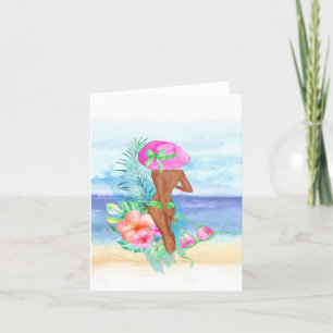 Afrikansk Tropical Beach-Tillfällen Card Helgkort